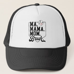 Gorra De Camionero Famosa madre de béisbol Bruh con nombre y número d