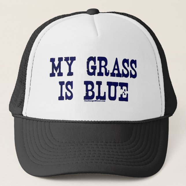 Gorra De Camionero Famoso mi hierba es azul (Anverso)