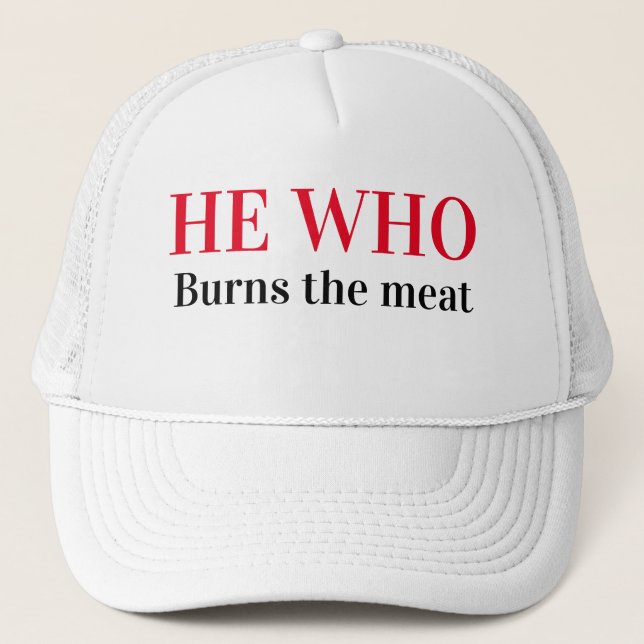 Gorra De Camionero Famoso Novedad Béisbol que cría carne (Anverso)