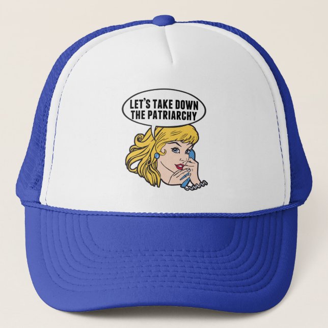 Gorra De Camionero Famoso retro arte pop feminista anti patriarcado (Anverso)