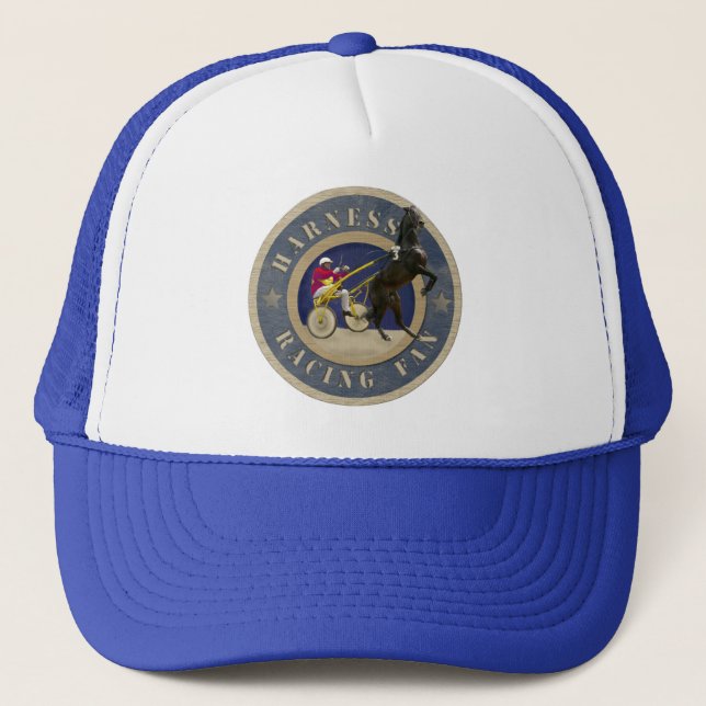 Gorra De Camionero Fan de Carreras de arnés (Anverso)