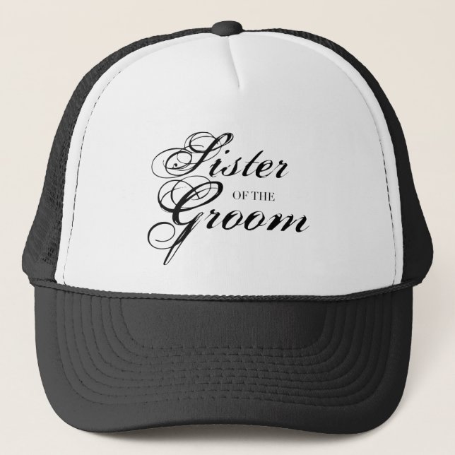 Gorra De Camionero Fancy Sister of the Groom Black (Anverso)