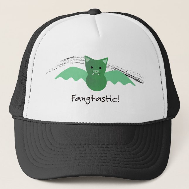 Gorra De Camionero Fangtastic Green Bat (Anverso)