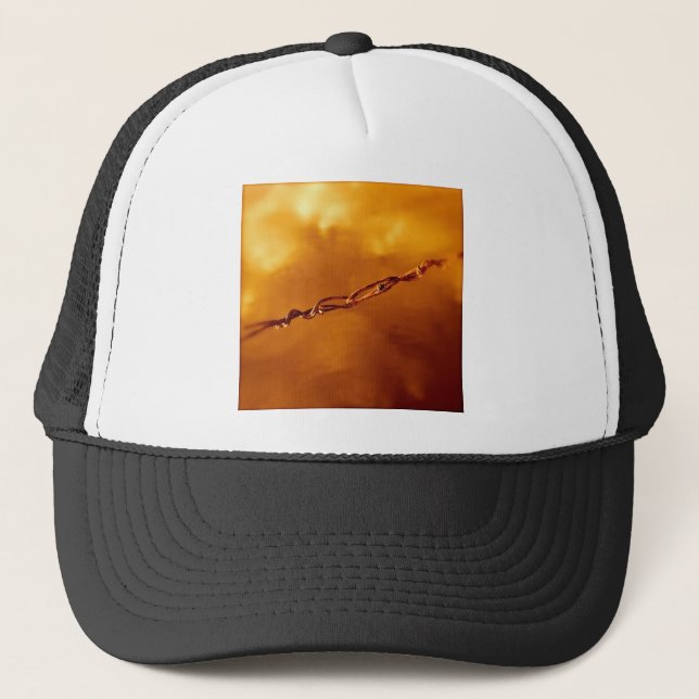 Gorra De Camionero Fantasia Wire en Naranja (Anverso)