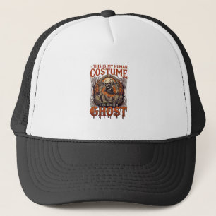 Gorra De Camionero Fantasma de disfraz humano Esqueleto Cementerio Lu