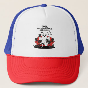 Gorra De Camionero Fantasma de fantasía de perro de Halloween