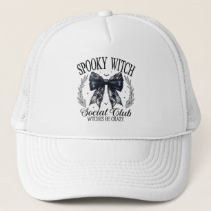 Gorra De Camionero Fantasma Witch Social Club Halloween Coquette Bow