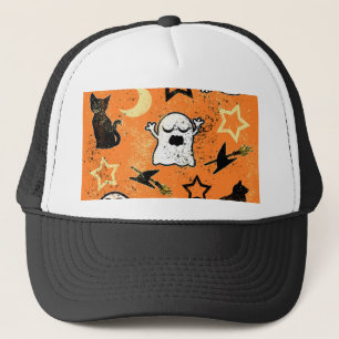 Gorra De Camionero Fantasmas y gatos pintados