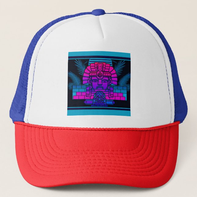 Gorra De Camionero Faraón Synthwave (Anverso)