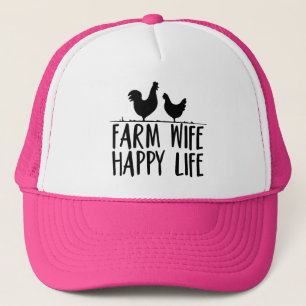 Gorra De Camionero Farm Wife Happy Life Design