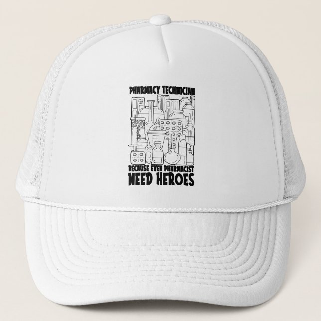 Gorra De Camionero Farmacia Farmacéutica Farmacéutica para Héroes Tec (Anverso)