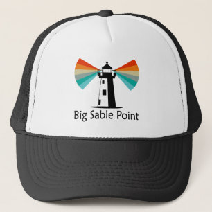 Gorra De Camionero Faro de Big Sable Point Rainbow