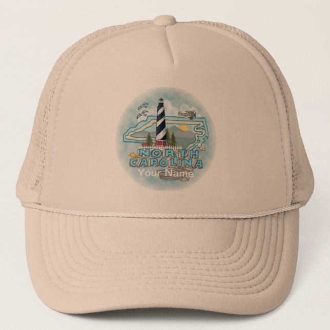 Gorra De Camionero Faro de Carolina del Norte (Anverso)