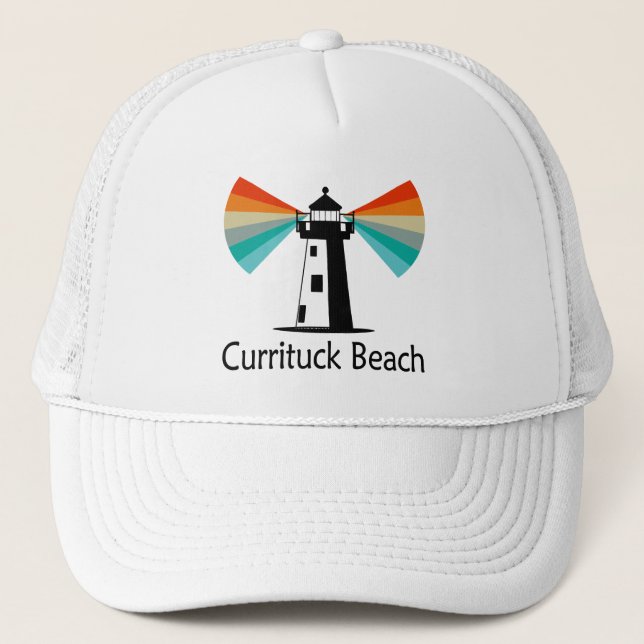 Gorra De Camionero Faro de Currituck Beach Arcoíris (Anverso)