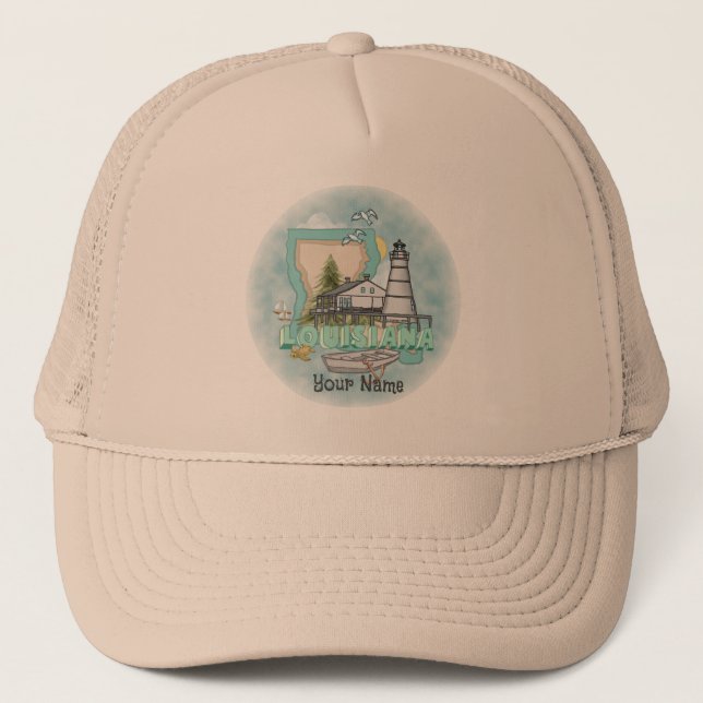 Gorra De Camionero Faro de Louisiana (Anverso)
