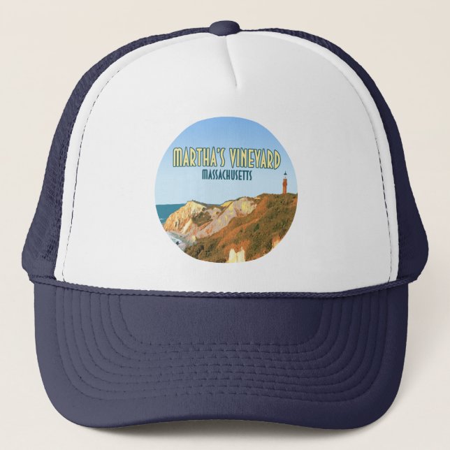 Gorra De Camionero Faro Marthas Vineyard Gay Head Massachusetts (Anverso)