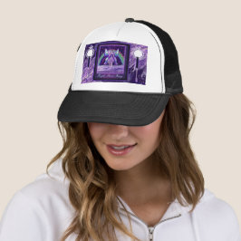 Gorra De Camionero Faro morado de lluvia