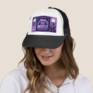 Gorra De Camionero Faro morado de lluvia