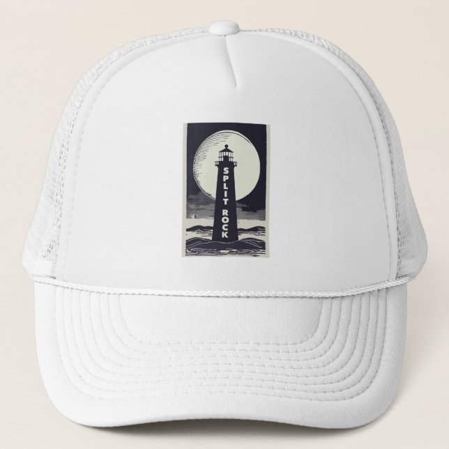 Gorra De Camionero Faro Split Rock Minnesota Luna (Anverso)