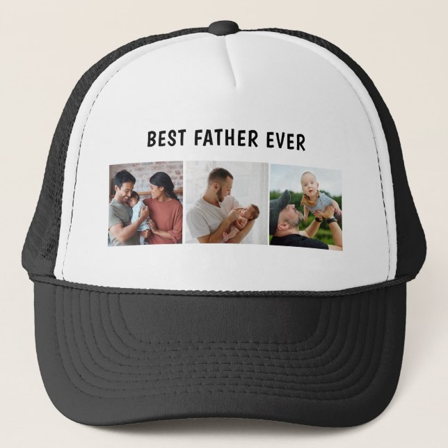 Gorra De Camionero Father Photo Collage Custom Giant (Anverso)