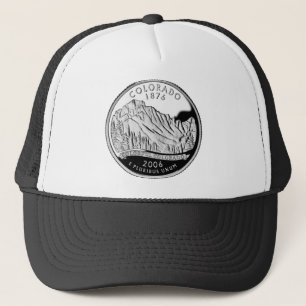 Gorra De Camionero Faux Colorado State Quarter Rocky Mountains Trees