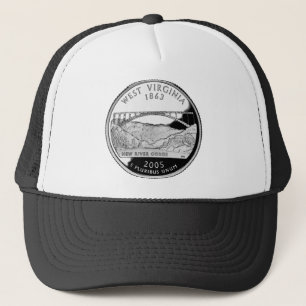 Gorra De Camionero Faux West Virginia State Quarter