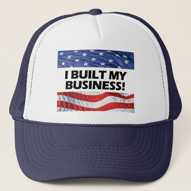 Gorra De Camionero Favorable-Capitalismo, construí mi negocio, (Anverso)