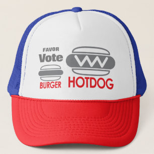 Gorra De Camionero Favorecer Votación apoyando Hotdog