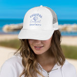 Gorra De Camionero Favoritos de la fiesta de Bachelorette Coastal Cow<br><div class="desc">Bachelorette Coastal Cowgirl fin de semana en una soltera de la costa favorece a gorra impreso personalizado,  fiesta de soltera favorece a gorra polvorienta marina azul vaquera playa polvorienta fiesta de temática azul favorece al gorra de verano</div>