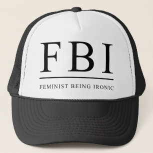 Gorra De Camionero FBI   Ser Feminista Irónico Divertido