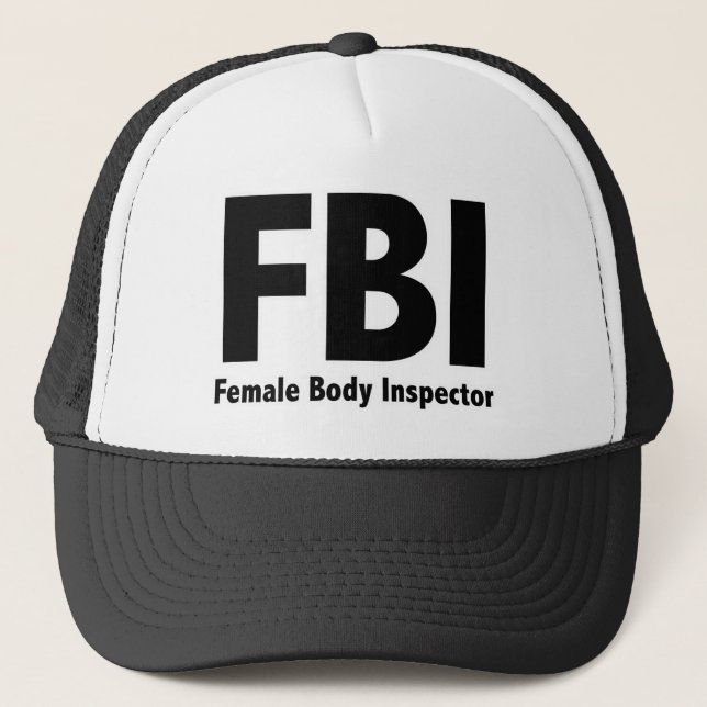 Gorra De Camionero FBI Sr. Funny Rude Humor (Anverso)