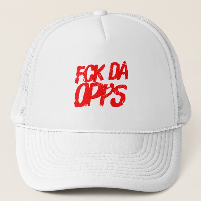 Gorra De Camionero Fck Da Opps (Anverso)