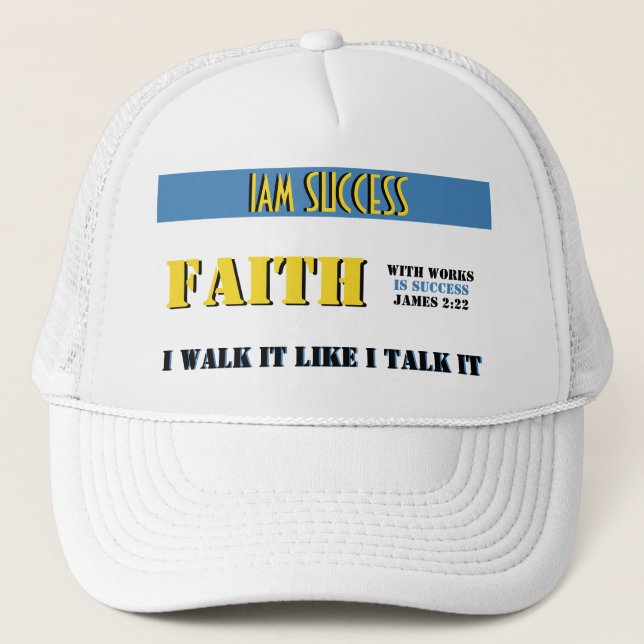 GORRA DE CAMIONERO FE CON OBRAS (Anverso)