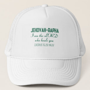 Gorra De Camionero Fe Sencilla de Sanación Nombre de Dios Blanco Mini