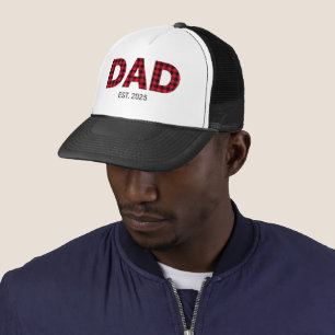 Gorra De Camionero Fecha establecida del papá moderno de cuadros de b