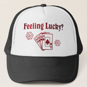 Gorra De Camionero Feelin Lucky Dice Cards U.S. Personalizado Tinta
