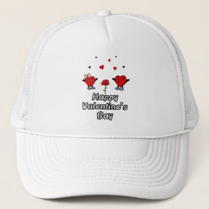 Gorra De Camionero Felices corazones rojos