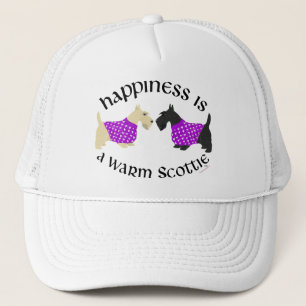 Gorra De Camionero Felicidad de Scottie Trigo y Negro