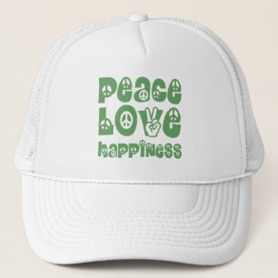 Gorra De Camionero felicidad del amor de la paz