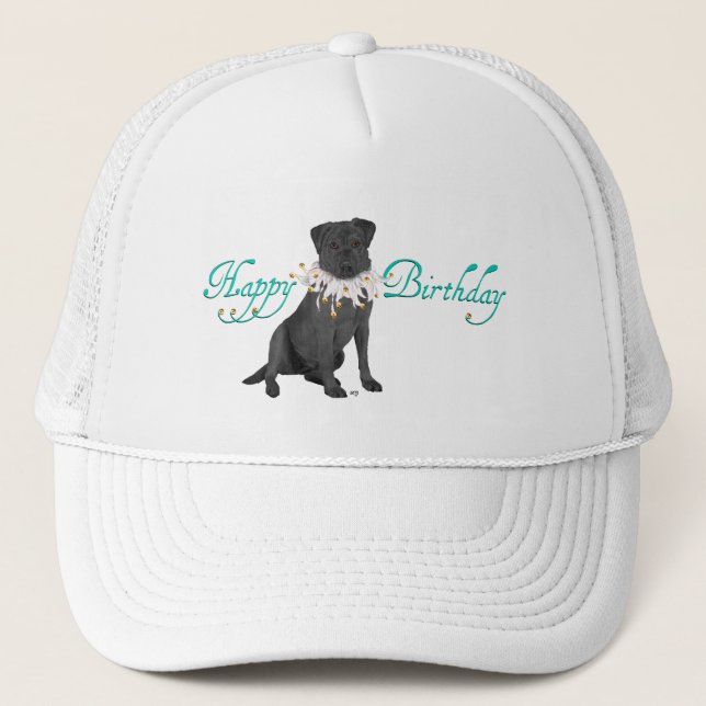 Gorra De Camionero Felicitaciones de cumpleaños para Labrador Retriev (Anverso)