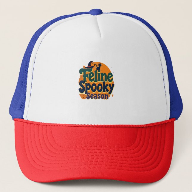 Gorra De Camionero Feline Spooky Season (Anverso)