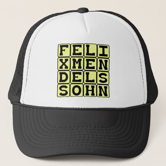 Gorra De Camionero Felix Mendelssohn, compositor alemán (Anverso)