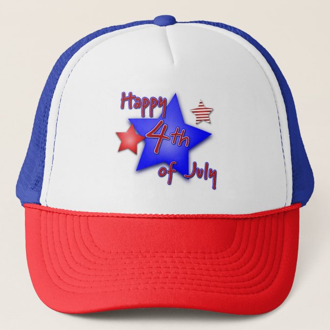 Gorra De Camionero Feliz 4 de julio (Anverso)