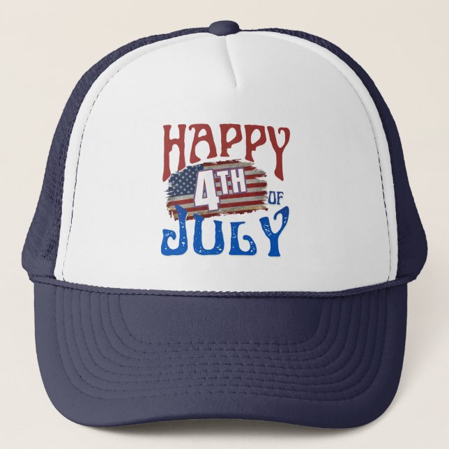 GORRA DE CAMIONERO FELIZ 4 DE JULIO (Anverso)