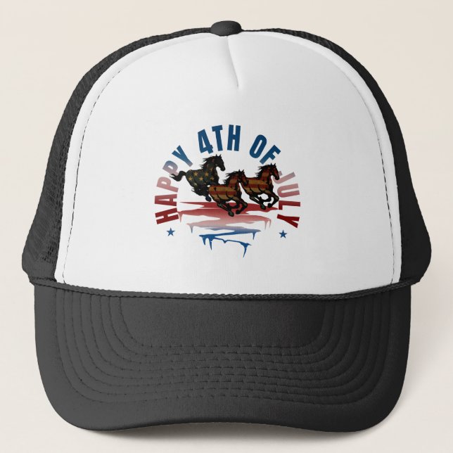 GORRA DE CAMIONERO FELIZ 4 DE JULIO TRUCKER HAT (Anverso)