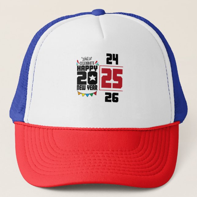 Gorra De Camionero Feliz Año Nuevo (Anverso)