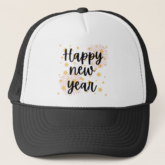 Gorra De Camionero Feliz Año Nuevo (Anverso)