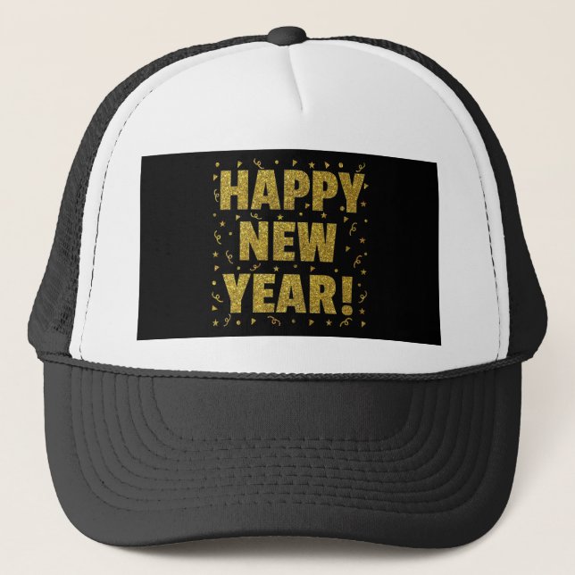 Gorra De Camionero Feliz Año Nuevo (Anverso)