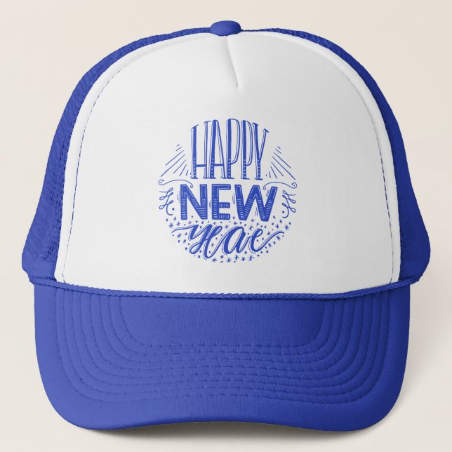 Gorra De Camionero Feliz Año Nuevo (Anverso)