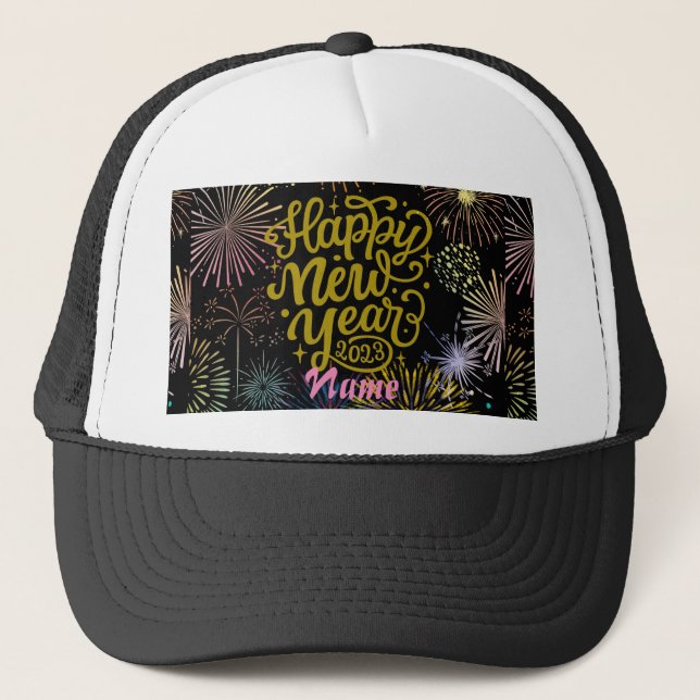 Gorra De Camionero Feliz Año Nuevo 2023 Thunder_Cove (Anverso)